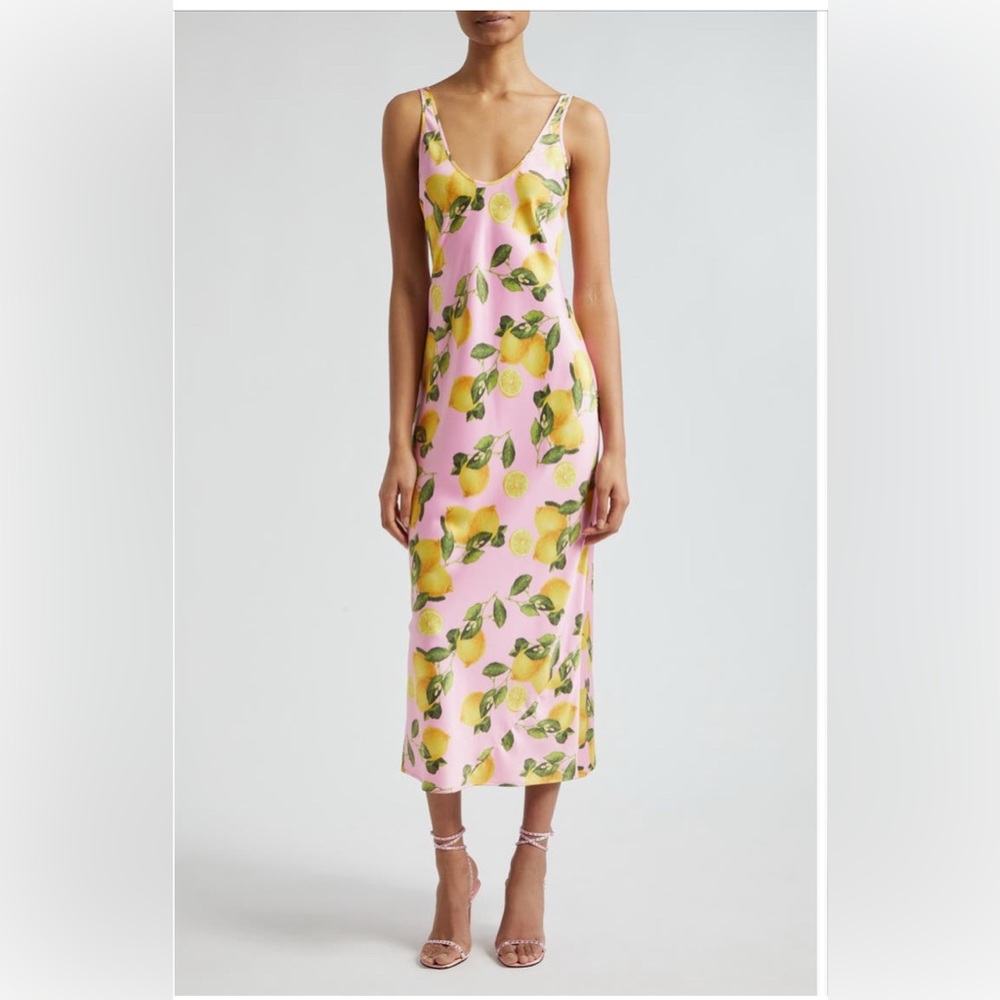 L'AGENCE Akiya Lemon Printed Tank Dress